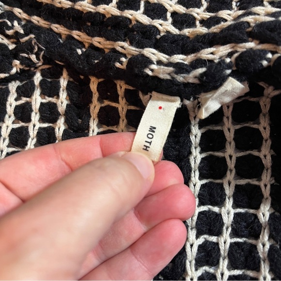 Anthropologie Moth Cocoon Cardigan S Boho Wool Blend Knit Whimsigoth Wednesday - Picture 6 of 10